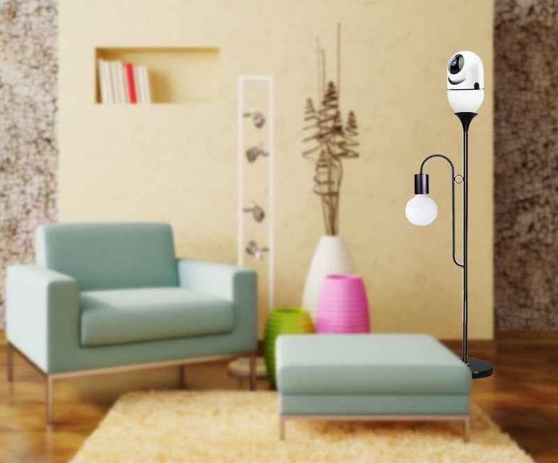 1080P WiFi Bulb Security Camera | Pan & Tilt | Wireless | App-Controlled | Home Security Monitoring | White