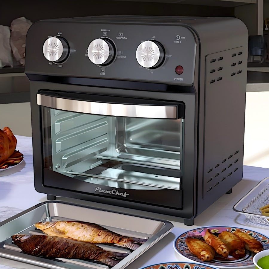12L Multi-Function Air Fryer Oven | Grill, Bake, Defrost & Toast, Triple Knob Control, Non-Stick Basket, 12.5 Qt