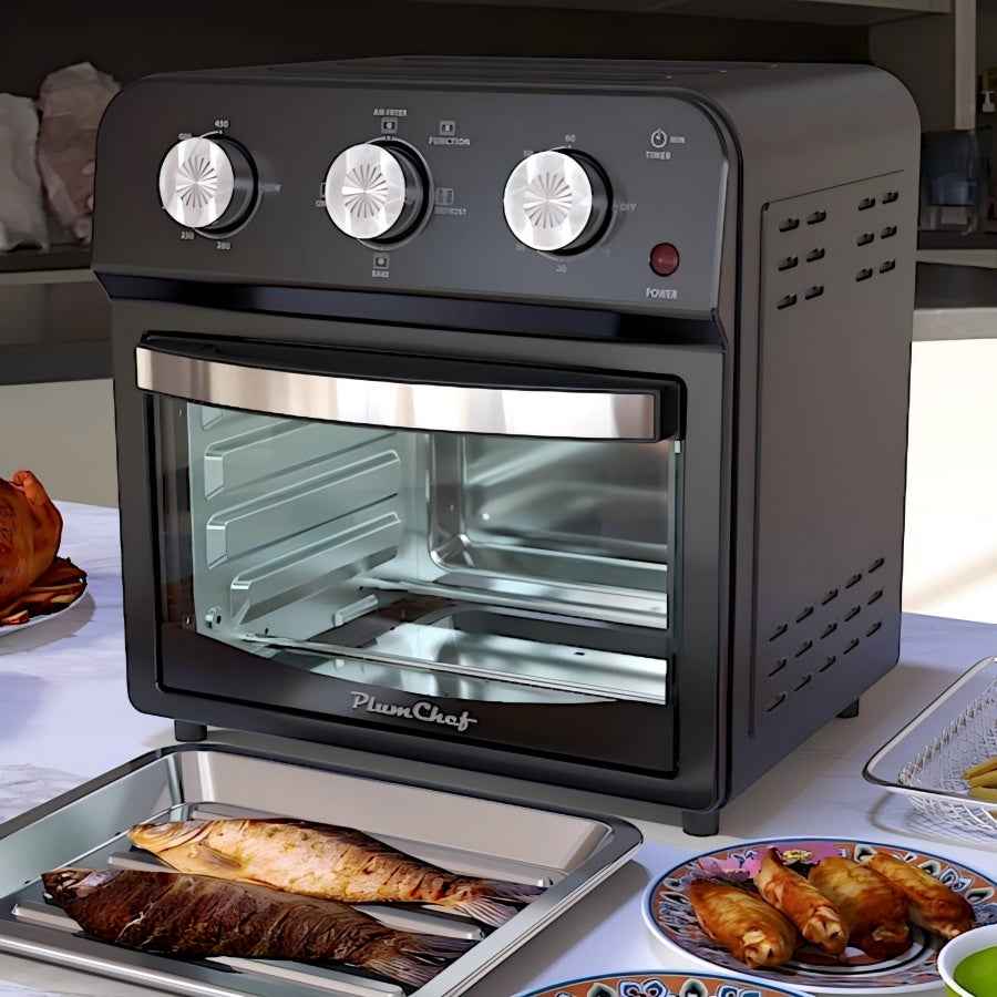 12L Multi-Function Air Fryer Oven | Grill, Bake, Defrost & Toast, Triple Knob Control, Non-Stick Basket, 12.5 Qt