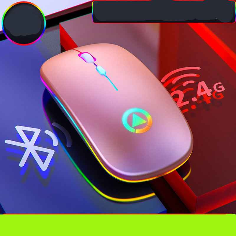 Ultra-Thin Wireless Mouse | 2.4GHz & Bluetooth 3-Mode | RGB | 1600 DPI | Rechargeable or Battery | 4 Colours