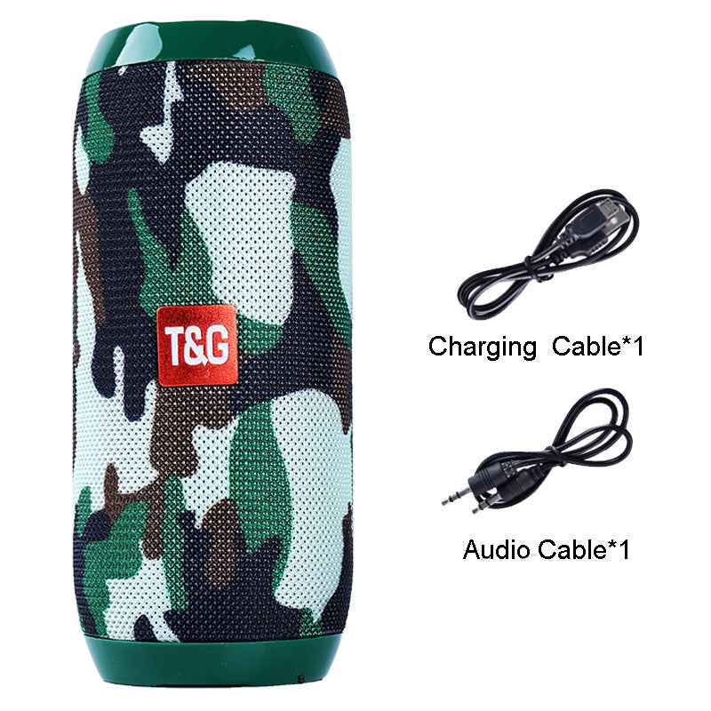 Portable Bluetooth 5.0 Cylinder Speaker – IPX5 5Wx2 360° Stereo 1200mAh 10H FM TF USB AUX Hands-Free | Black, Blue, Colour & Red