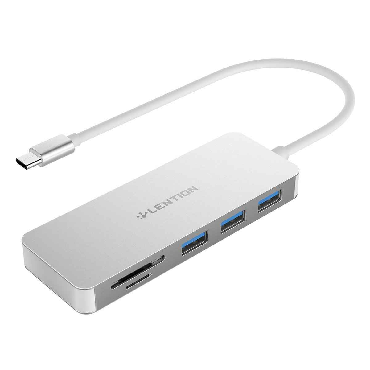 USB 3.0 Hub with SD & TF Card Reader | 5-in-1 | 3x USB 3.0 Ports | Bus Powered | Plug & Play