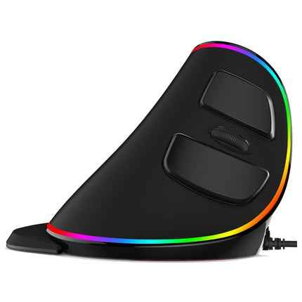 Vertical Ergonomic RGB Wired Mouse | 800–4000 DPI | 5-Speed | RGB Streamer Lighting | USB | Innocence, Standard & Symphony