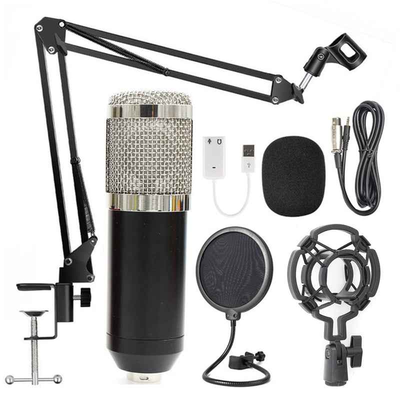 BM-800 Condenser Microphone with Stand – Studio Recording Mic Set