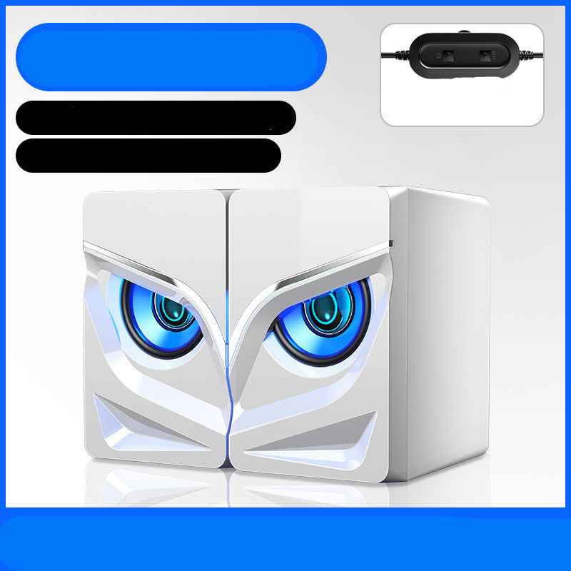 LED Eagle Eye Desktop Speakers – 2.0 Stereo Hi-Fi Sound Bar