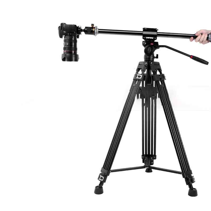 Crossbar Tripod Kit with Horizontal Bar | Aluminum, Hydraulic & Ball Head, 5-8kg, SLR & Mobile