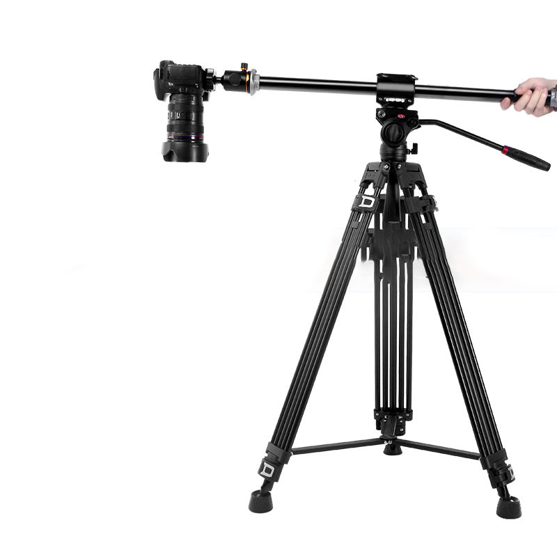 Crossbar Tripod Kit with Horizontal Bar | Aluminum, Hydraulic & Ball Head, 5-8kg Load, SLR & Mobile