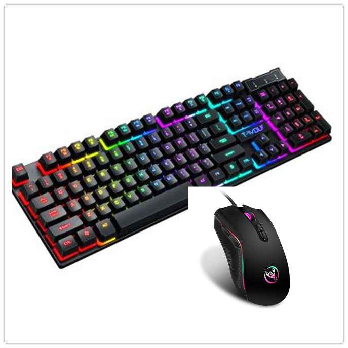 T20 USB Wired Gaming Keyboard | RGB Backlight | Floating Keycaps | Plug & Play | Keyboard Only & Mouse Bundle