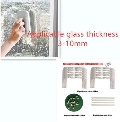 Double-Sided Magnetic Window Cleaner | ABS & Silicone Scraper | 3–10mm, 15–26mm & 20–35mm Glass | With & Without Tool Set | High-Rise Window Cleaning