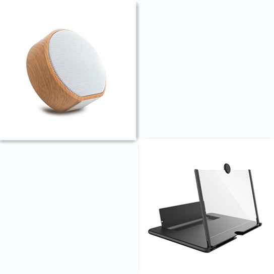 Mini Wood Bluetooth 4.2 Speaker – 3W 52mm 2.1CH 400-600mAh TF 32G USB AUX Hands-Free Outdoor Portable | White