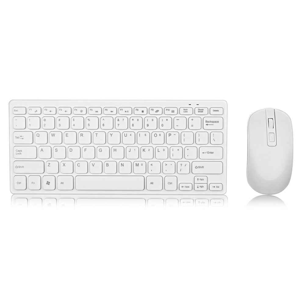 Wireless Keyboard & Mouse Combo | Chocolate Keys | 10m Range | 1200 DPI | USB Receiver | Home, Office & Gaming | Black & White