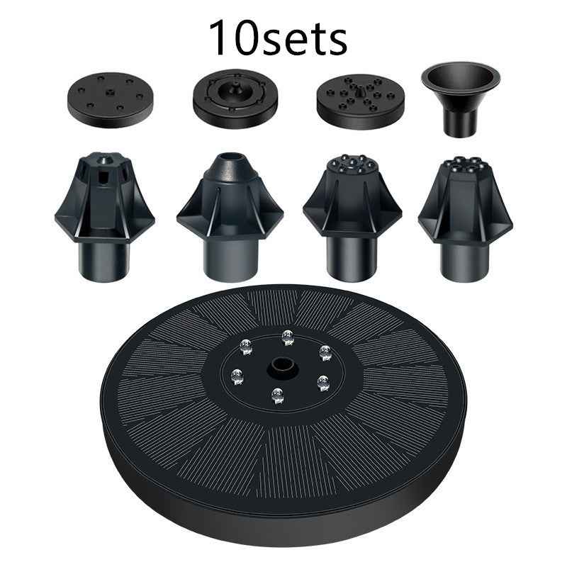 Solar-Powered Garden Fountain Pump | 1.5W | 210L/h | 4 Nozzles | Brushless Motor | 10,000hr+ | Bird Bath, Pond & Garden | 1–4pc & Bulk Sets
