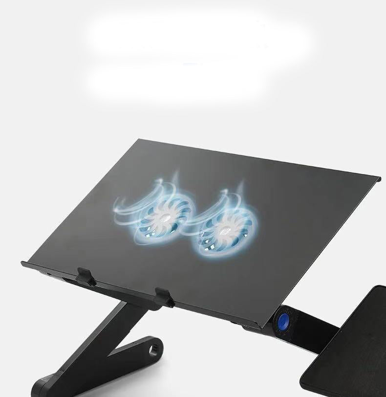 Aluminium Laptop Cooling Stand | Dual Fan | Adjustable Height | 1m Cable | Notebook & Ultrabook | Black