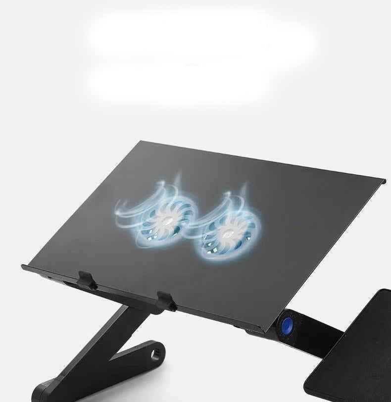 Aluminium Laptop Cooling Stand | Dual Fan | Adjustable Height | 1m Cable | Notebook & Ultrabook | Black