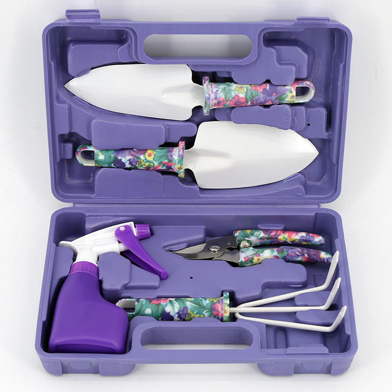 Garden Tool Set | Iron Head & Plastic Handle | Single, 5-Piece & 10-Piece Sets | Green & Purple | Trowel, Rake & More | Lightweight & Durable | Home Garden & Planting