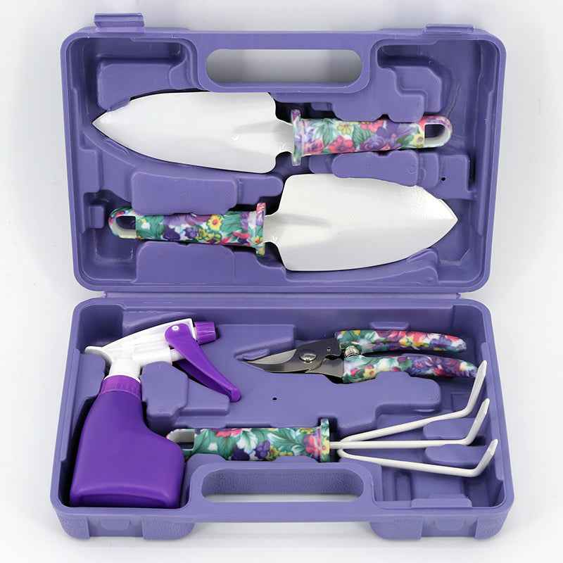 Garden Tool Set | Iron Head & Plastic Handle | Single, 5-Piece & 10-Piece Sets | Green & Purple | Trowel, Rake & More | Lightweight & Durable | Home Garden & Planting