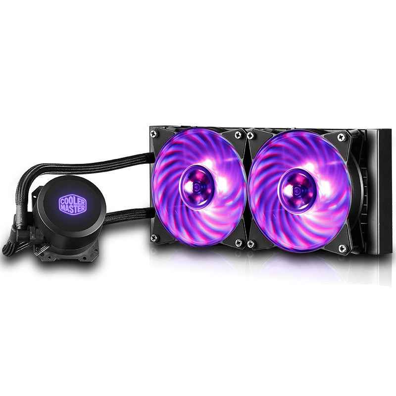240mm RGB AIO CPU Liquid Cooler | Dual Fan, Dual-Chamber Pump | Intel & AMD | Purple