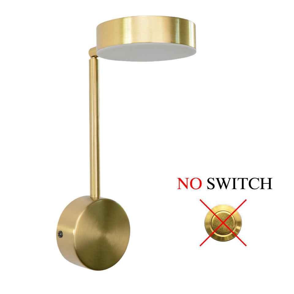Square LED Wall Sconce | Acrylic Shade | AC85–265V | 100×400mm | Gold | With & Without Switch | Cold White, Neutral & Warm White | Bedside & Feature Wall