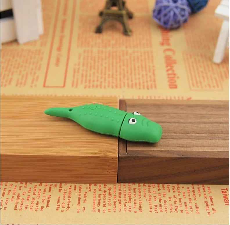 Creative Anime USB Flash Drive | USB 2.0, PVC, 1GB–32GB | Fun Gift for Anime Fans | Green