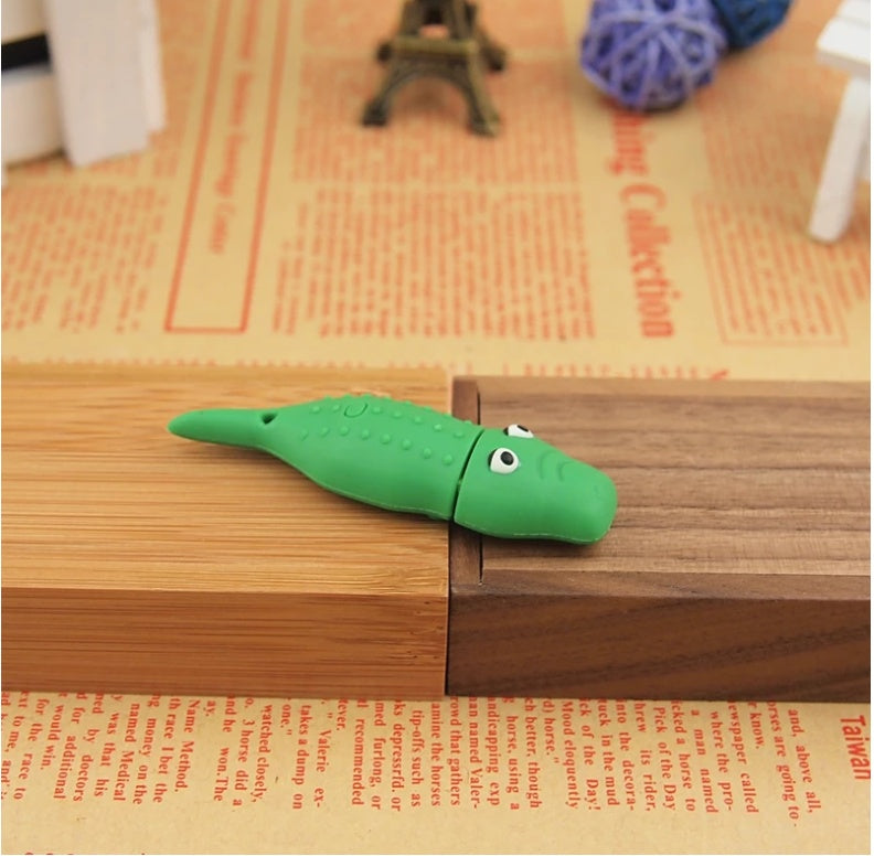 Creative Anime USB Flash Drive | USB 2.0, PVC, 1GB–32GB | Fun Gift for Anime Fans | Green