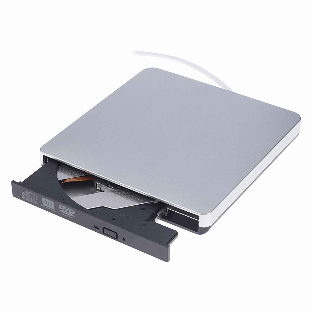 External USB 3.0 DVD Burner & CD/DVD Player | 24X Burn & Read | Plug & Play | Mac & PC | Black & Silver