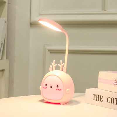 USB LED Bedside Study Night Light | ABS | ≤36V | 7.3×11×21cm | Desk & Dormitory Lamp | Blue, Green, Grey & Pink