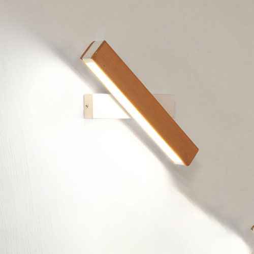 Wooden LED Wall Sconce | 4W & 6W | Warm, Neutral & Cool White | 111–240V Universal | Wood Shade | Modern Minimalist | Black & White Frame