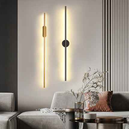 LED Long Strip Wall & Ceiling Bar Light – 30,000hr | Remote | Warm & White | 60cm & 80cm | Black & Gold