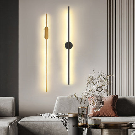 LED Long Strip Wall & Ceiling Bar Light | 30,000hr | 220V | Remote Control | Warm & White Light | 60cm & 80cm | Black & Gold | 10–15m² Coverage