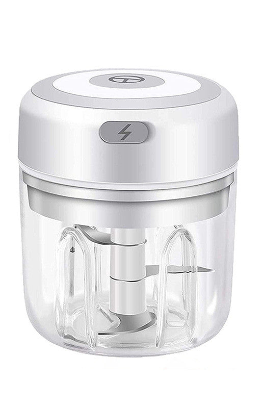 Mini Electric USB Rechargeable Garlic & Food Chopper | 30W | 1200mAh | BPA-Free | Stainless Steel Blade | 100ml, 250ml & 350ml | Green, Pink & White | Kitchen Tool