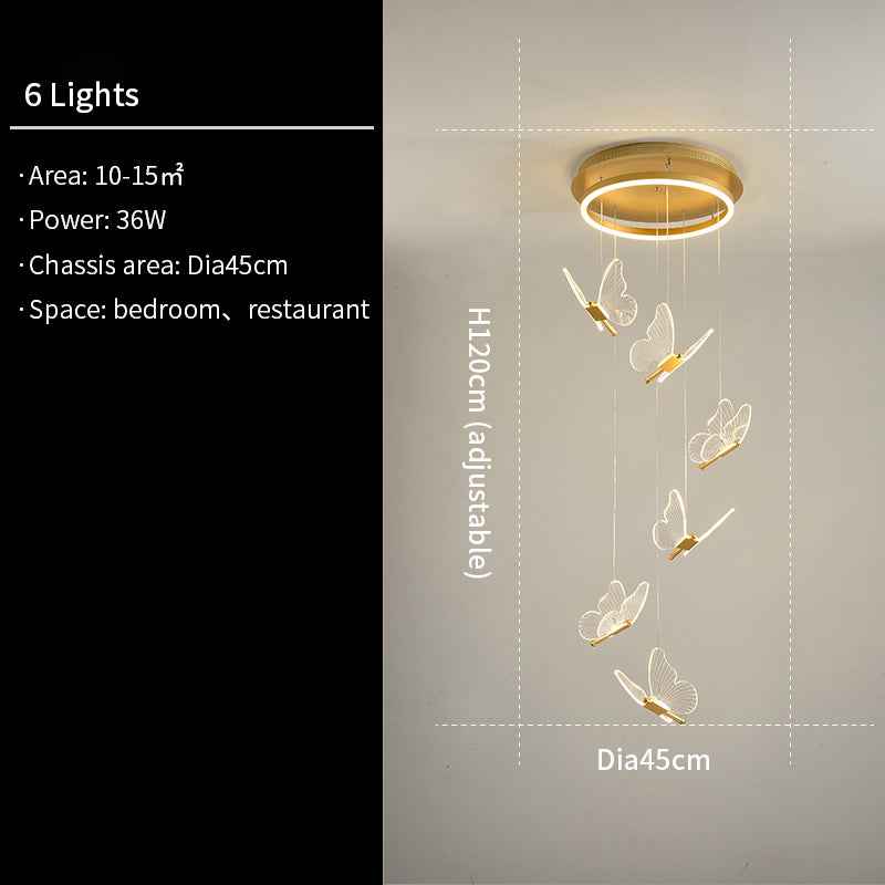 Modern Loft LED Glass Chandelier | Gold Iron Frame, Stepless Dimming, 100–240V | 35×120cm