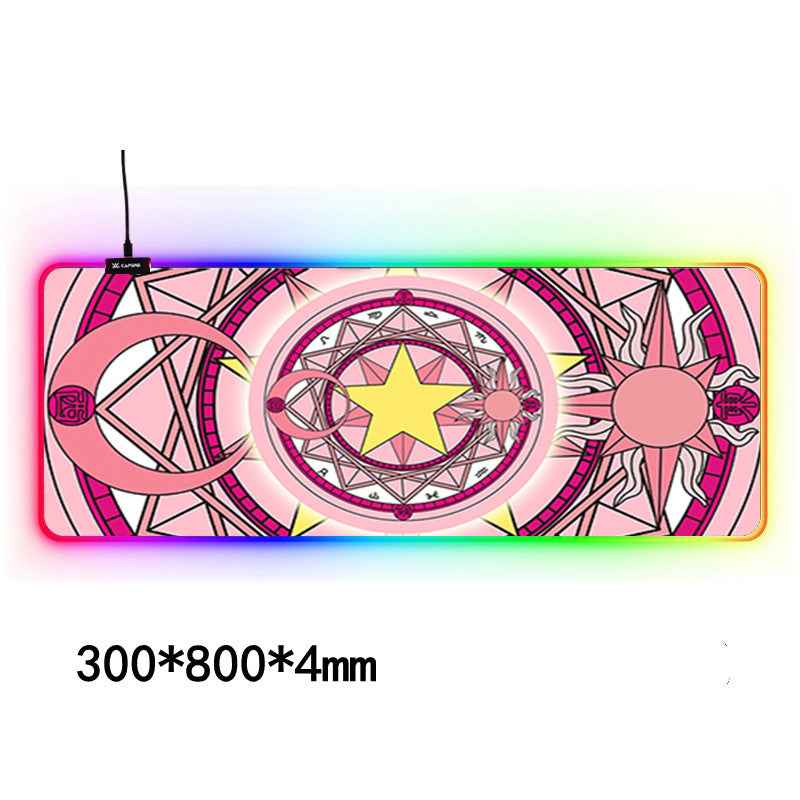 RGB LED Gaming Mouse Pad | Luminous Lighting | Waterproof Cloth | Stitched Edges | 7 Sizes