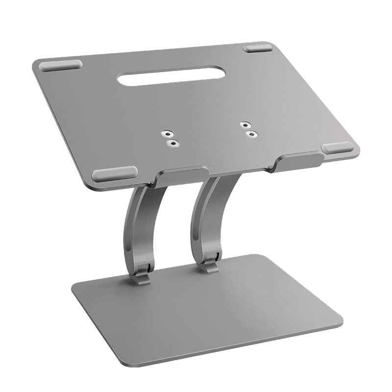 Aluminum Alloy Foldable Laptop Stand | Cooling Base, Adjustable Lift | Black & Gray