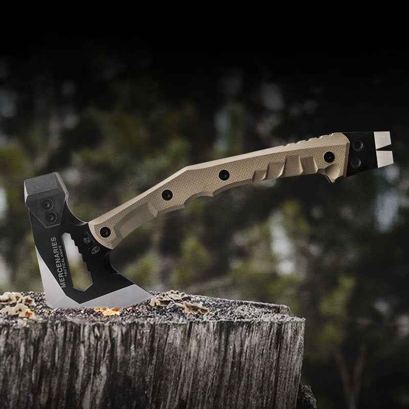 FT-02 Multi-Function Camping Axe | 440C Steel, 58HRC, G10 Handle, 4-in-1 Axe Hammer Hex Driver
