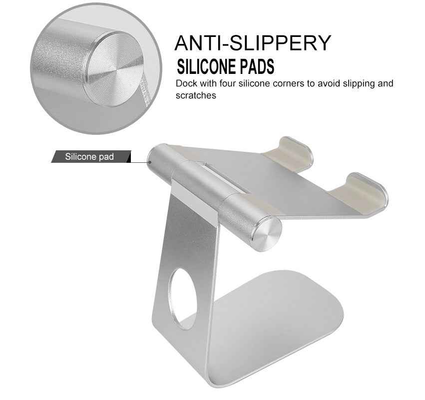 Adjustable Aluminum Tablet & Phone Stand – Universal Desk Mount for iPad, iPhone & Android (4–13")