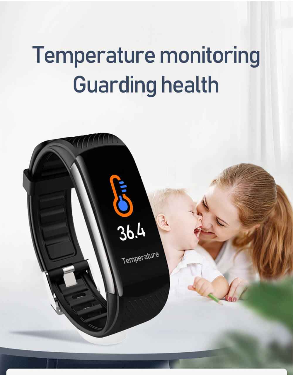 C6T Smart Watch – Bluetooth Digital 42x23mm 10m Waterproof Heart Rate Blood Pressure Sleep Monitor Pedometer | Black, Blue, Deep Purple, Pink, Purple, Red & White