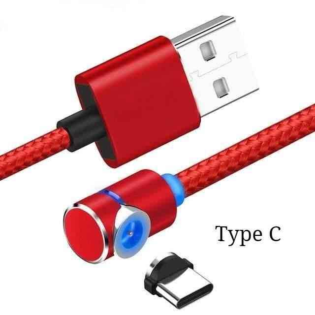 360° Magnetic Charging Cable with LED – Type-C, Lightning & Micro USB | 1m & 2m