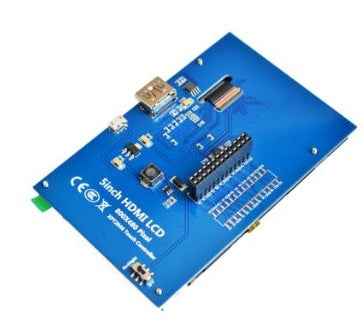 5" HDMI Touchscreen LCD Display for Raspberry Pi | 800x480 HD, Resistive Touch, Backlight Control