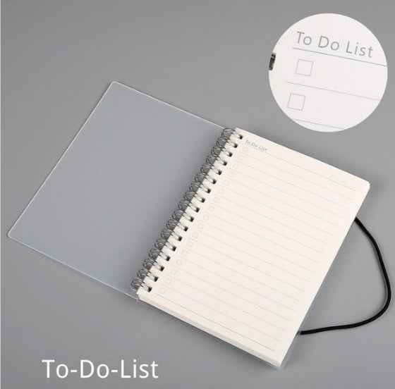 Clear Cover Spiral Notebook | 100gsm Cream Paper | Blank, Lined, Dotted, Grid, Diary & To-Do | A5 & A6