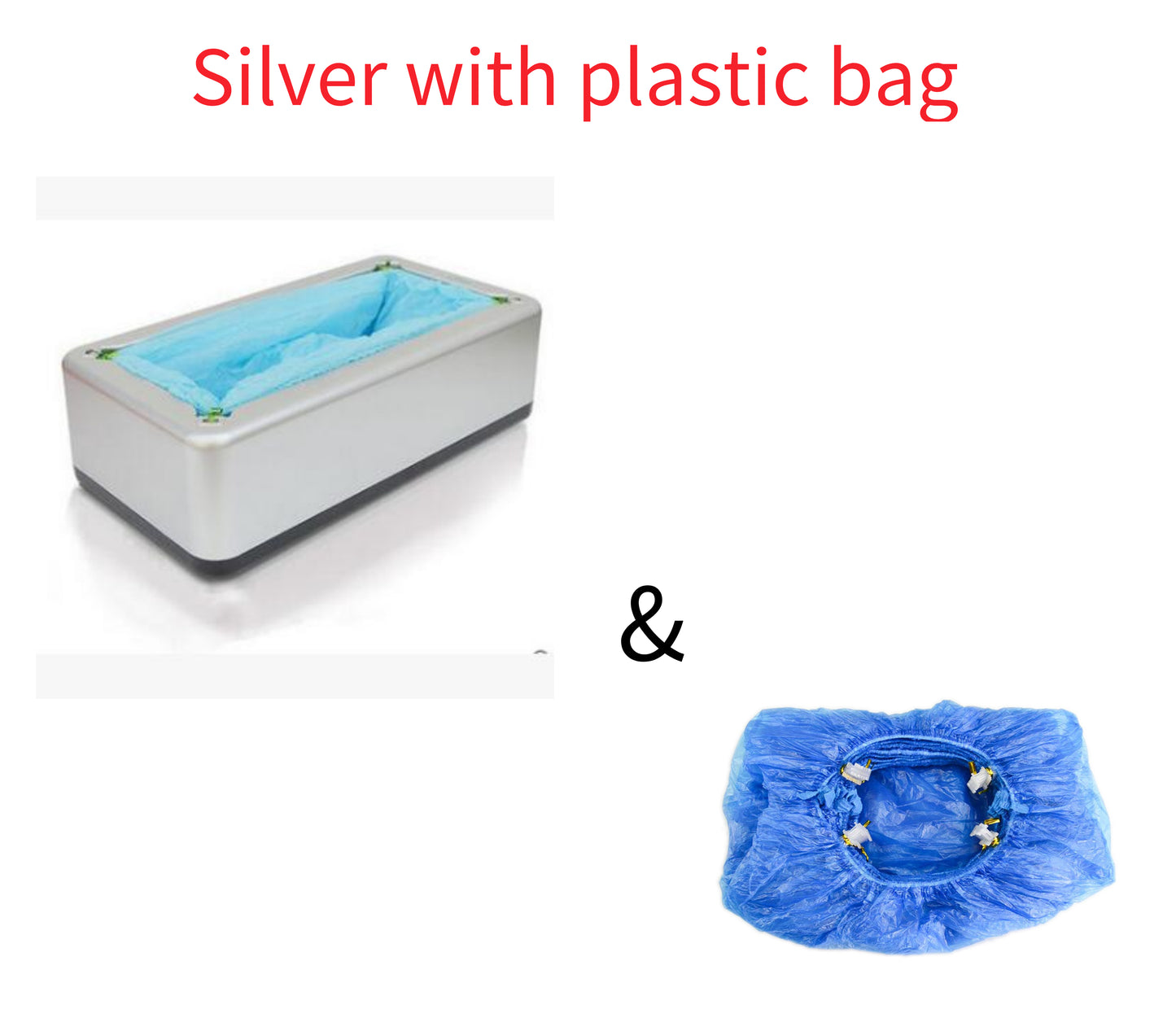 Automatic Disposable Shoe Cover Dispenser | 42×21×13cm | Blue, Gold, Purple, Silver & Rose | Machine Only, With 100pcs Shoe Covers & Gift Box Set | Home, Office & Medical Use