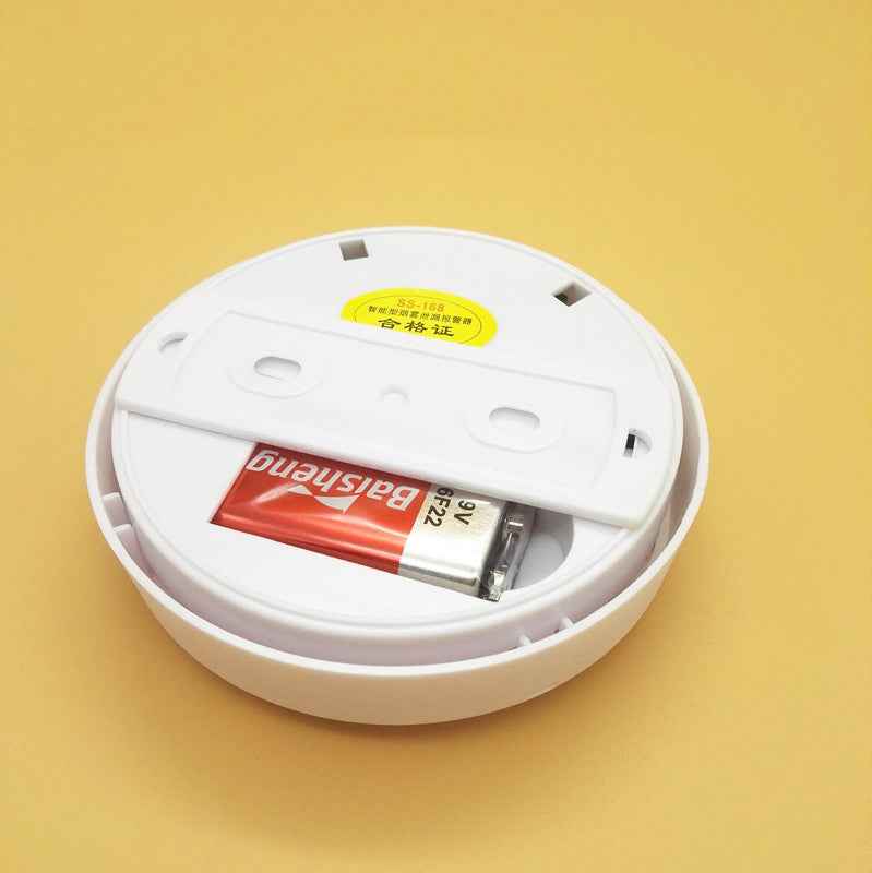 Household Smoke & Fire Alarm Detector | SS-168 | 120° | 60m Detection | Sound & Light | Ceiling Mount | White