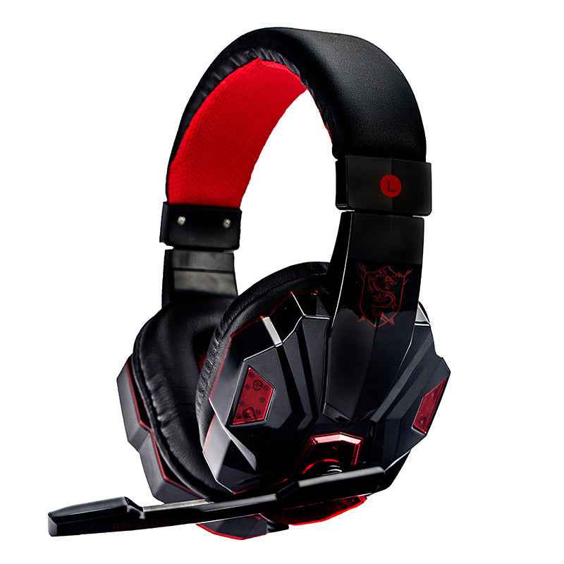 RGB Gaming Headset with Mic – 7.1 Surround, PS4/PC/Switch, LED Light, Wired, 3.5mm & USB