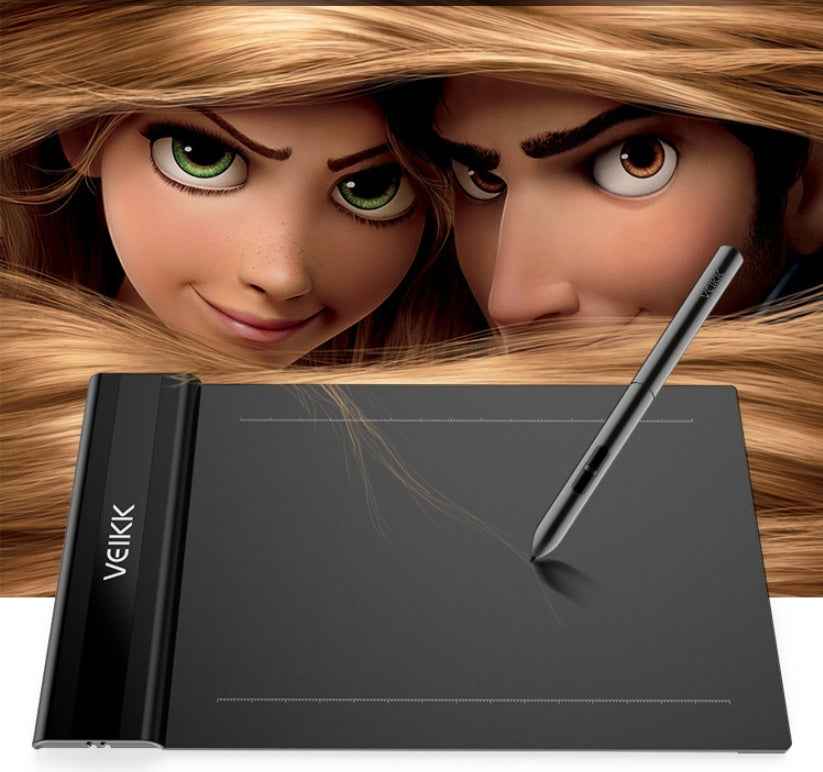 S640 Graphics Drawing Tablet | 6×4" | 8192 Pressure Levels | 5080 LPI | Battery-Free Pen | USB | Black