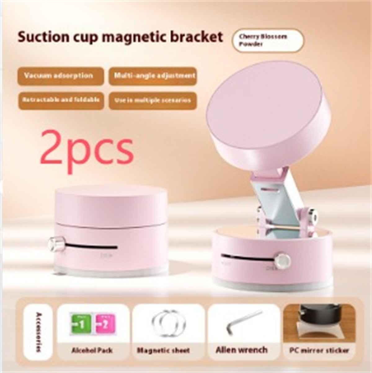 Magnetic Vacuum Suction Car Phone Holder – Dual Suction, Hands-Free, Universal Fit iPhone 12–16 & All Smartphones (3 Colors)