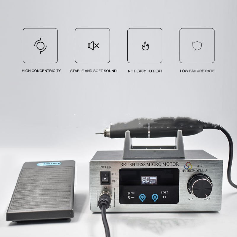 A60/A70 Touch Screen Dental Micro Motor Polishing Machine | 160W, 60000 RPM, Nail Art & Jewelry Carving