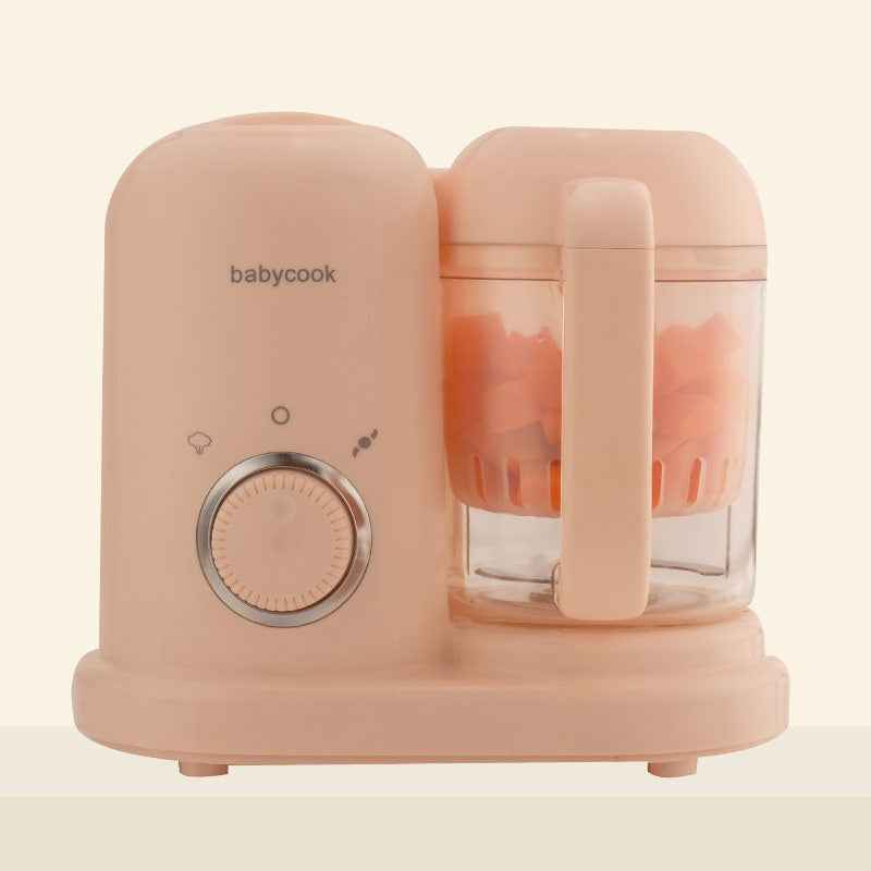 Baby Food Processor Steamer & Blender | Double Mixing Blade | Food Grade | Low Noise | Steam, Blend & Mince | Green & Pink