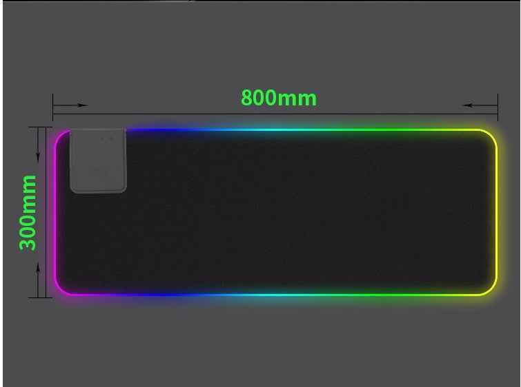 RGB LED Gaming Mouse Pad | 11 Lighting Modes | Anti-Slip | Micro-Textured | USB | 350–900mm | Wireless Charging Option