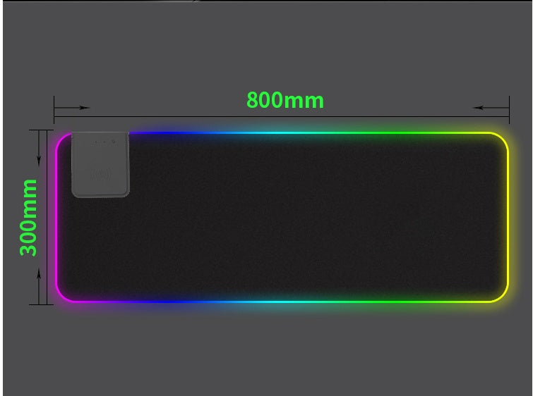 RGB LED Gaming Mouse Pad | 11 Lighting Modes | Anti-Slip Rubber Base | Micro-Textured Surface | USB Powered | 350–900mm Sizes | Wired & Wireless Charging