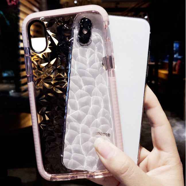 Striped TPU iPhone Case – Slim Soft Back Cover | iPhone 6 to 13 Pro | Black, Pink & White