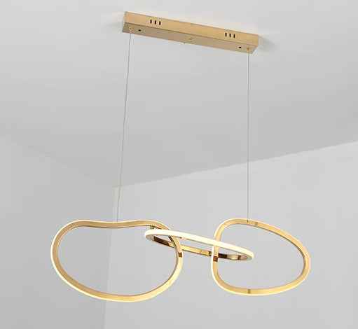 Postmodern Grass Rattan & Glass Ring LED Chandelier | 3-6 Rings, Stepless Dimming, 111-240V, 15-30㎡